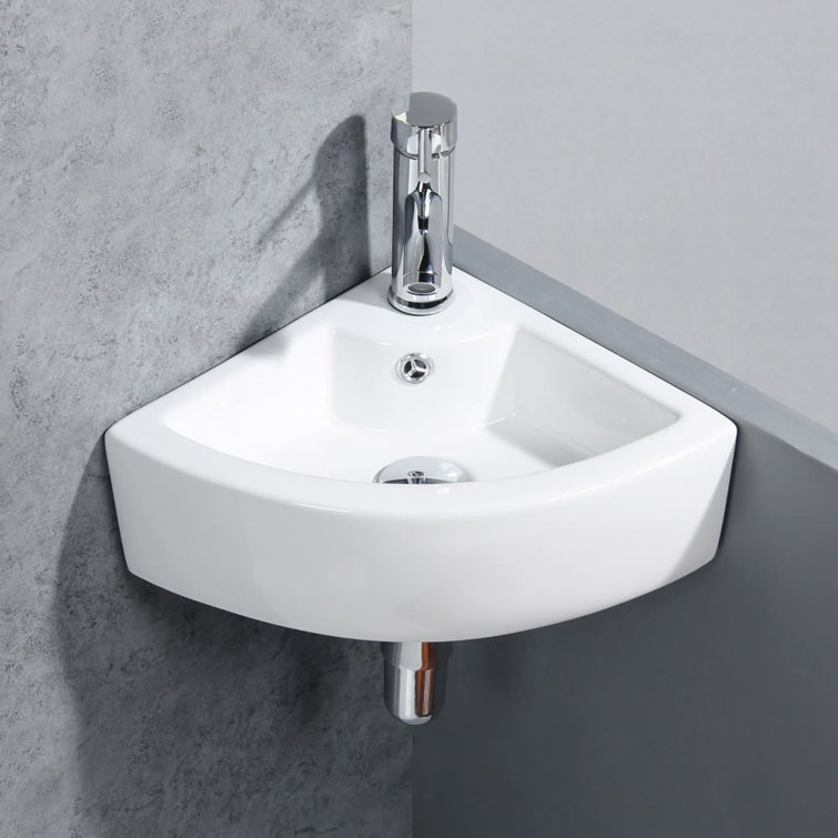 Belfry Bathroom Doradus Ceramic Corner Sink Wayfair.co.uk
